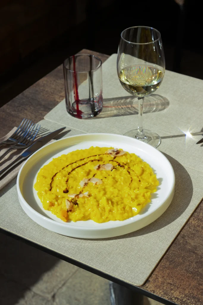 Safranrisotto mit Balsamico-Reduktion, Fotogalerie Cantinone Storico Venedig